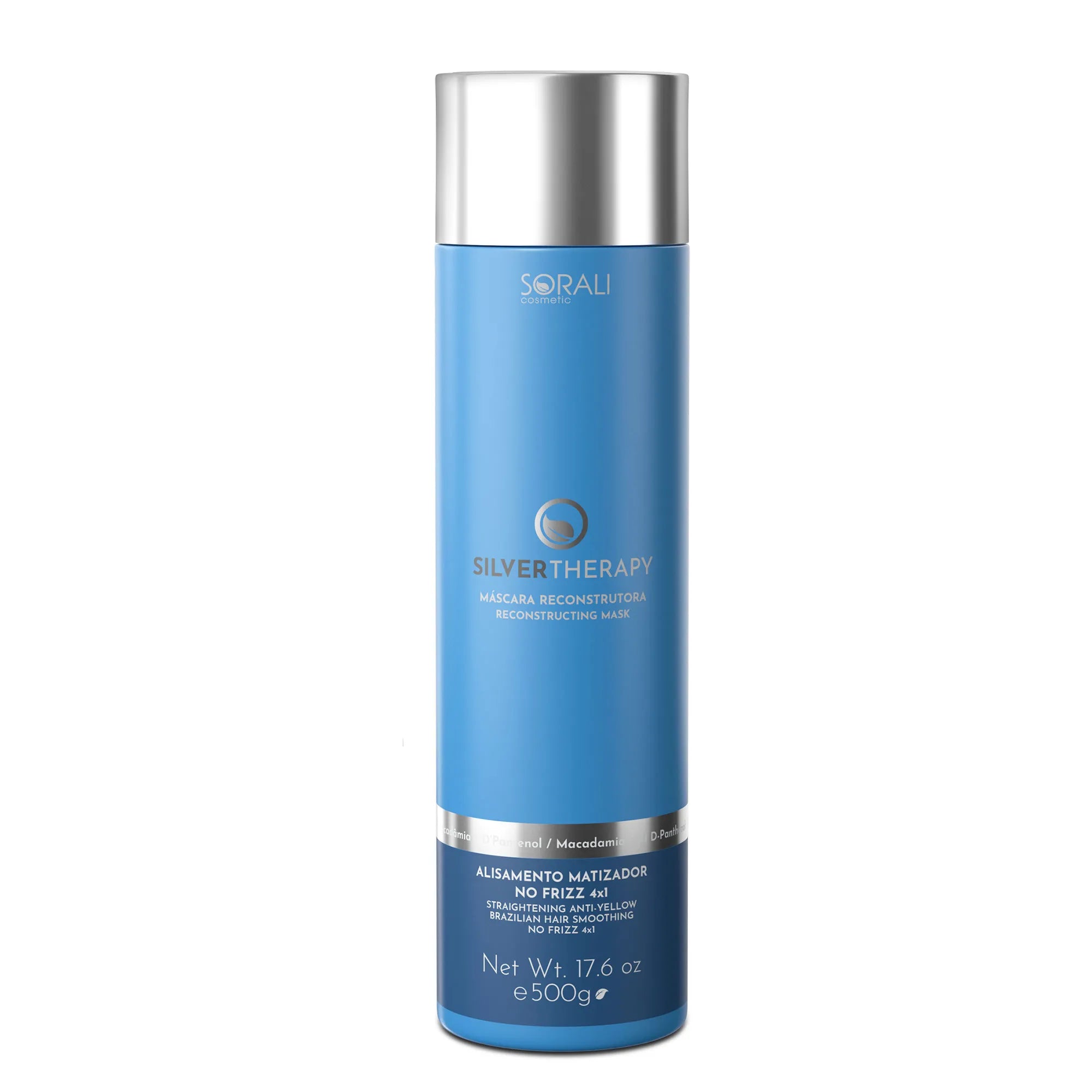 SILVER THERAPY PROGRESSIVE UDEN FORMALDEHYD 500ml Glatning, Volumenreduktion og Toning til blondt, gråt og platinhår - Sorali Cosmetics